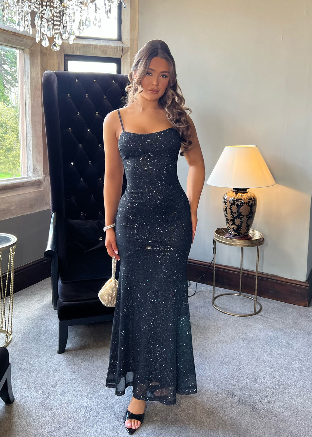 Eclipsed Beauty Sparkle Maxi Dress