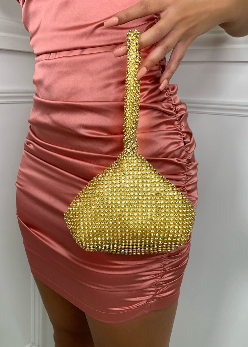Cinderella Diamante Bag - Gold