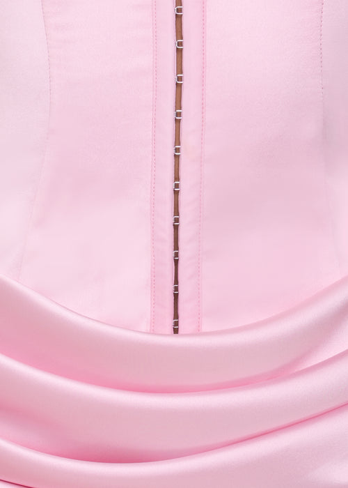 Accidentally In Love Satin Mini Dress - Pink