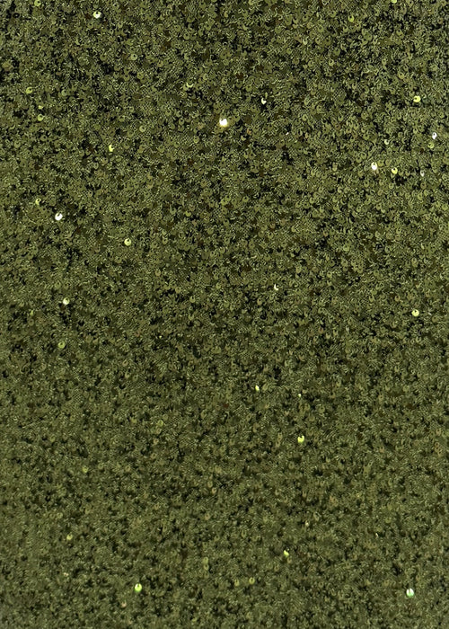 All The Right Reasons Sequin Backless Maxi Dress - Olive Green - Dressmezee