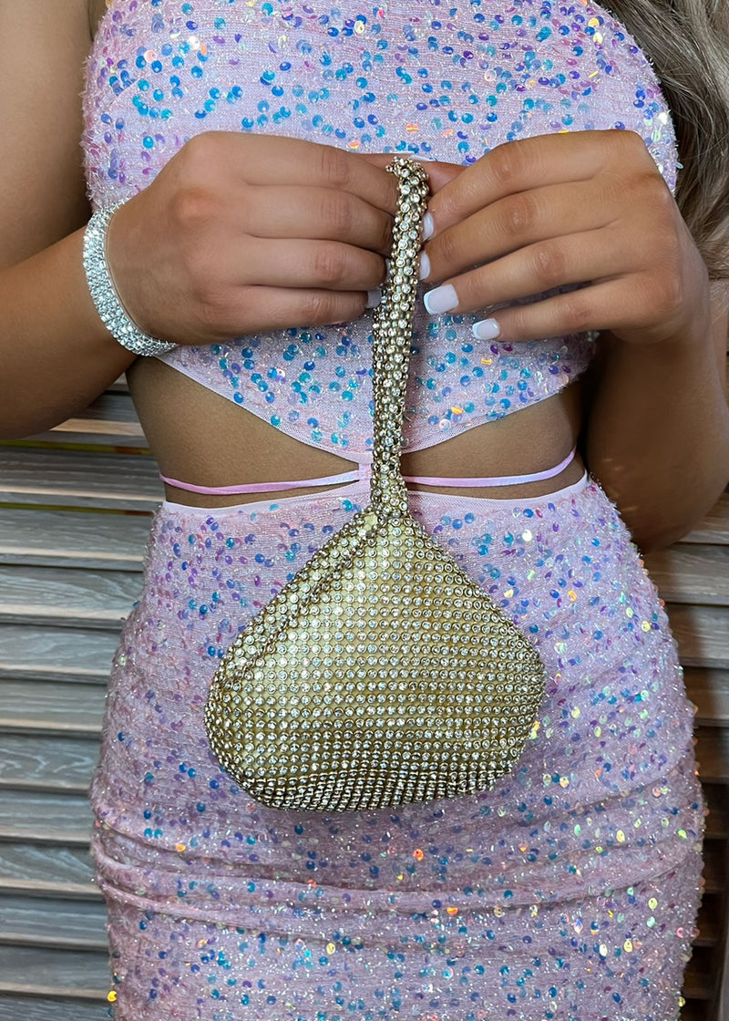 Cinderella Diamante Bag - Gold