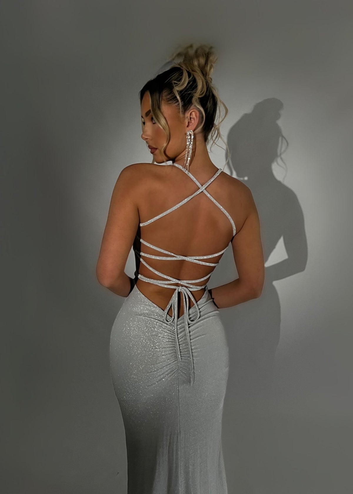 Just Tonight Lurex Maxi Dress - Sparkle in Silver - DressMeZee  Dressmezee