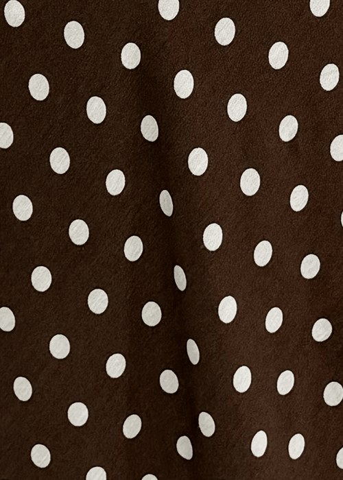 Good Intentions Cut Out Back Polka Dot Maxi Dress - Brown - Dressmezee