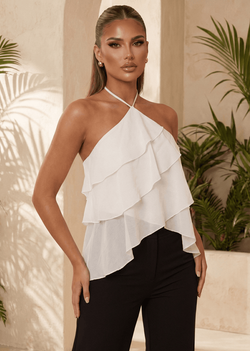 Here For Love Floaty Top - Beige - Dressmezee