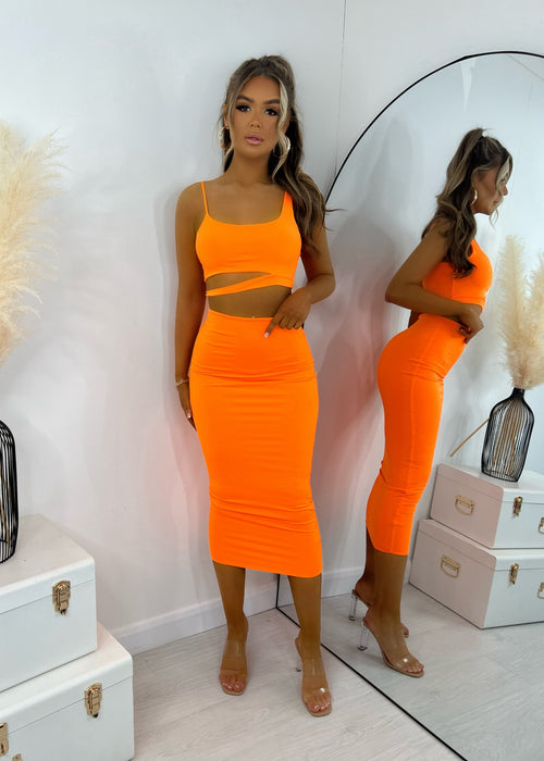 Summer Lovin Cut Out Two Piece - Orange