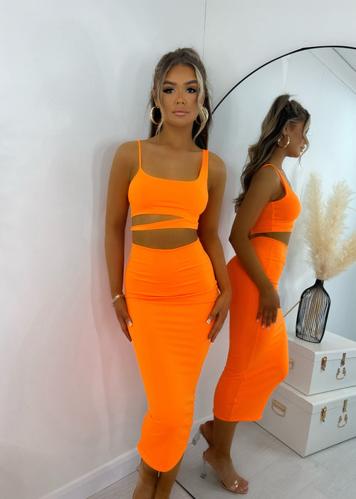 Summer Lovin Cut Out Two Piece - Orange