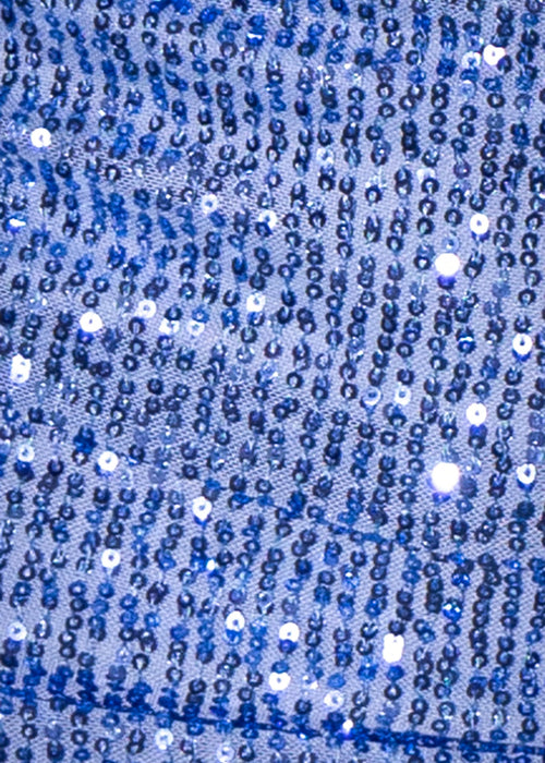 Iconic Fantasy Cowl Neck Sequin Mini Dress - Blue