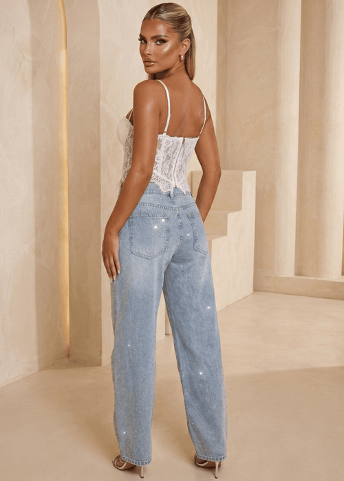 Final Goodbye Lace Corset Top - White - Dressmezee