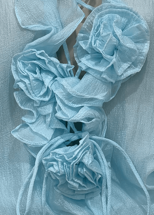 Keep Me Close Ruffle Two Piece - Blue - Dressmezee
