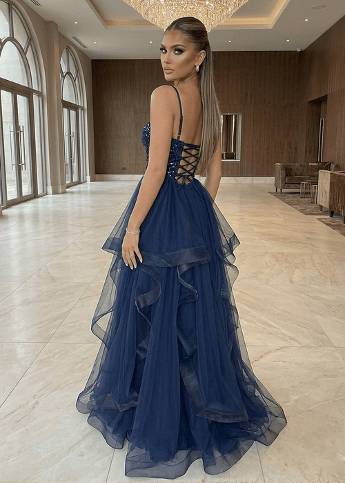 Midnight Shine Gown - Navy - Dressmezee