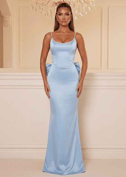 Problematic Princess Bow Gown - Baby Blue - Dressmezee