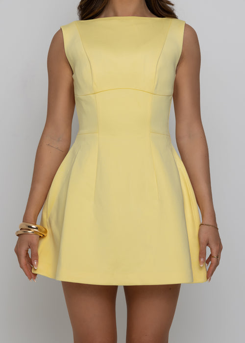 Serene Halo Strukturiertes Minikleid - Gelb
