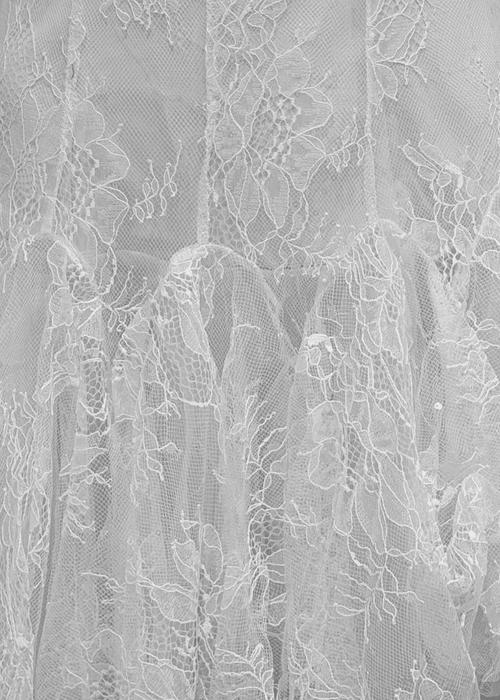 Sweet Temptation Lace Long Sleeve Mini Dress - White - Dressmezee