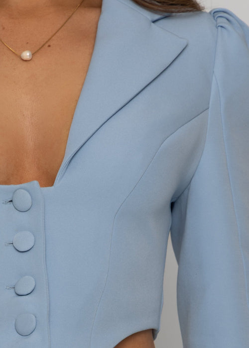 Tailored Dreams Two Piece - Blue - Dressmezee