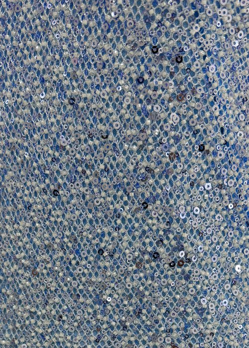 Worth The Wait Sequin Maxi Dress - Blue - Dressmezee