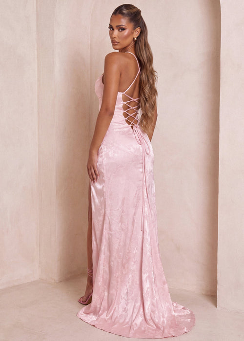 Worth Waiting For Gown - Jacquard Pink - Dressmezee