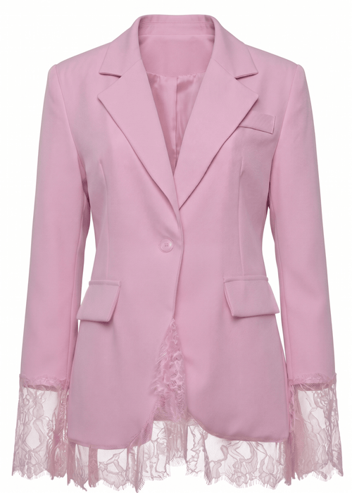 Sundae Treat Blazer - Pink - Dressmezee