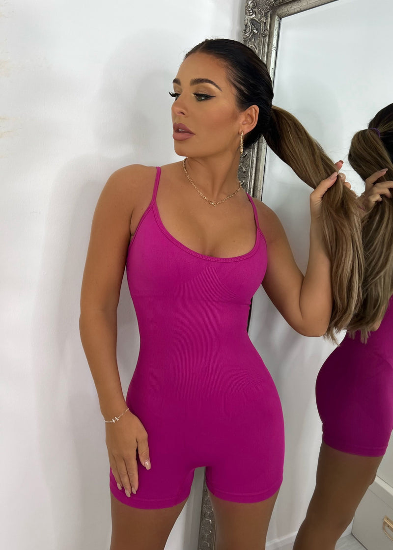 Alessia Shaping Romper - Berry
