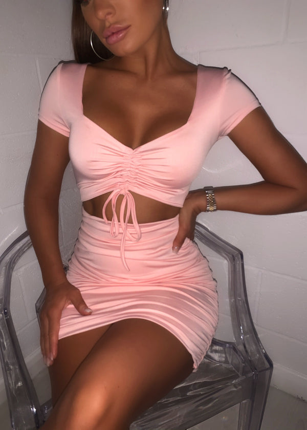 Everlasting Cut Out Bodycon Dress - Pink